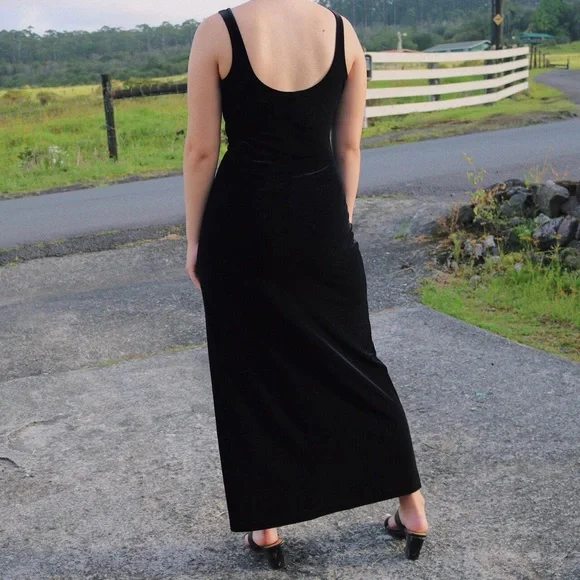 Vintage Guess 90s Black Maxi Dress - Picture 13 of 15